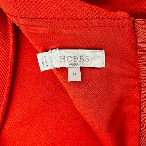HOBBS LONDON Siren Orange Cordelia Top w/ Reverse Point Zip Collar, size M - Picture 2 of 12